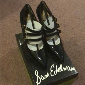 Sam Edelman Peyton Black Patent Leather Pumps